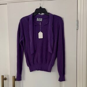 Deep Purple V-Neck Sweater